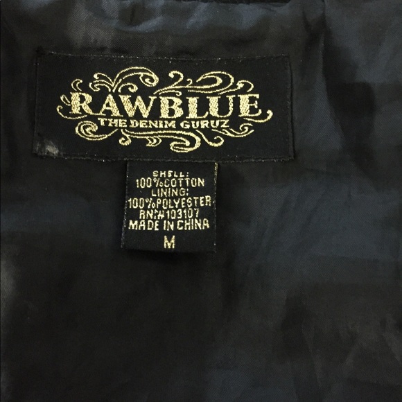 Raw Blue Denim Men’s Jacket Size M - Picture 8 of 8